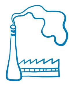 Illustration einer Fabrik – Praxisbeispiel GmbH-Anteil