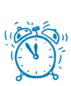 Illustration einer Uhr – Ablauf und Termin für das Erstgespräch