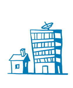 Illustration von Häusern – Immobilienkauf und -verkauf